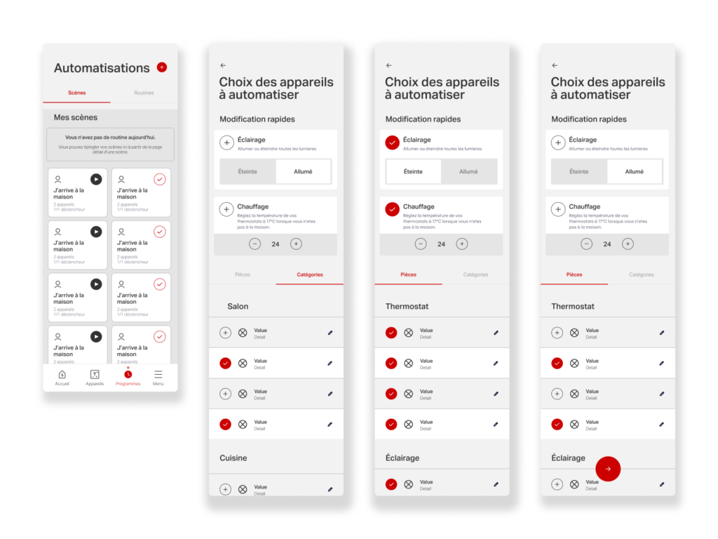 Automations Routines flow - devices + trigger