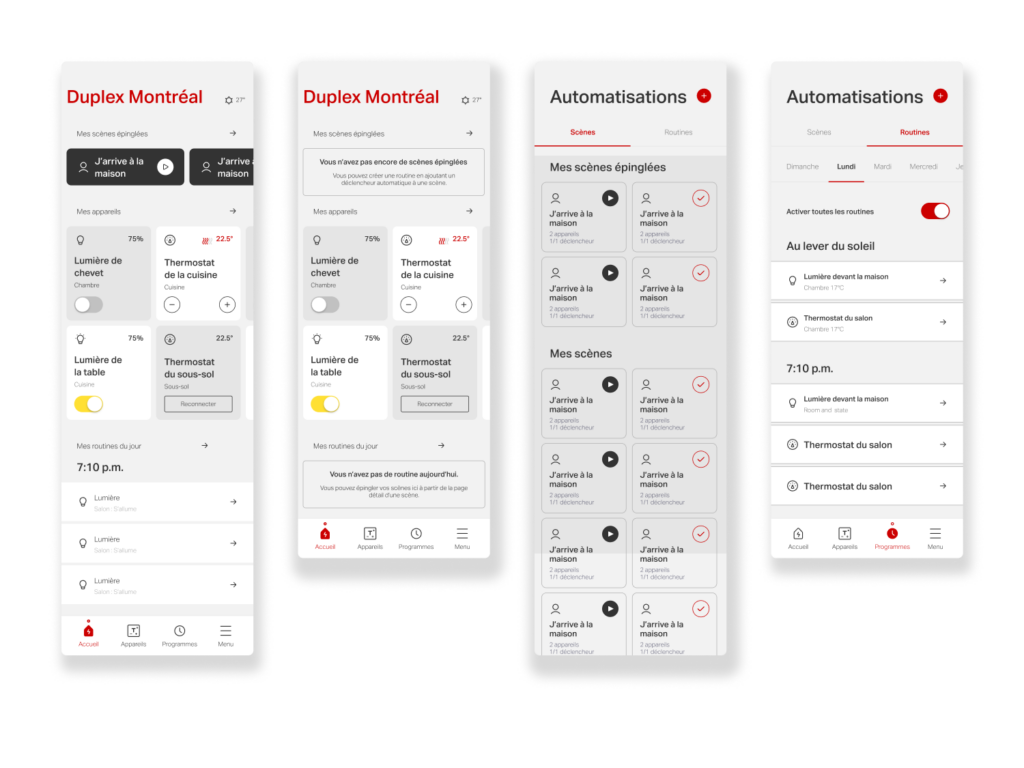 Homepage & Automations Landing + Flow start