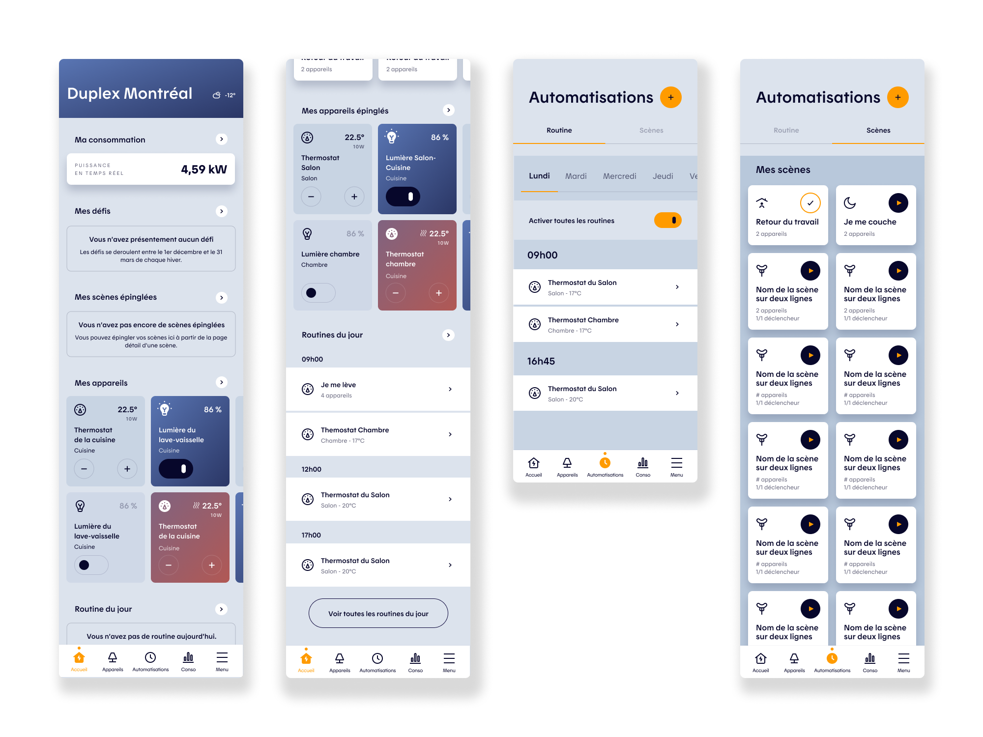 Homepage & Automations Landing + Flow start