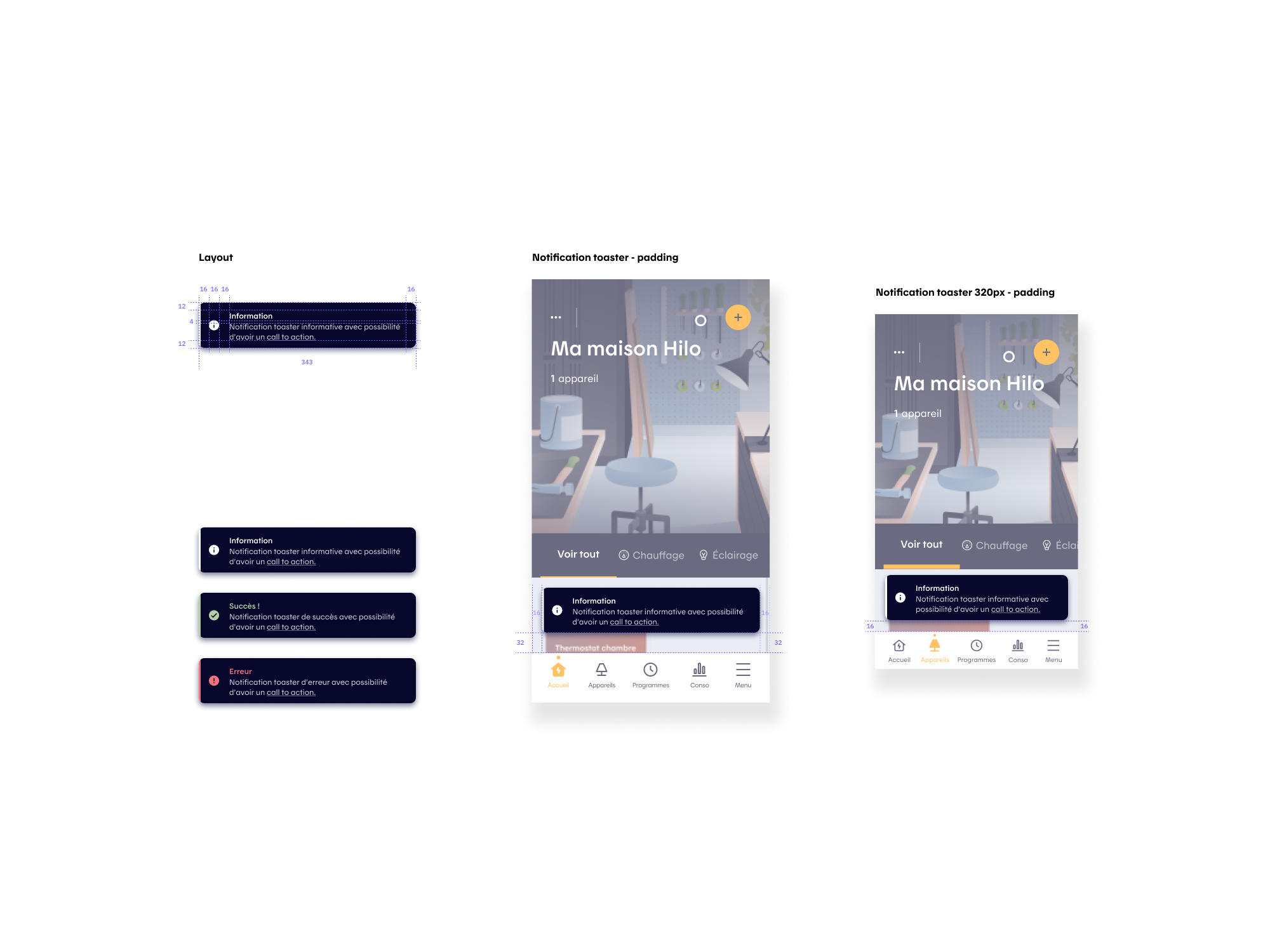 Notification Components & Grid Hilo